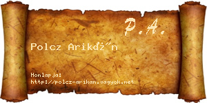 Polcz Arikán névjegykártya